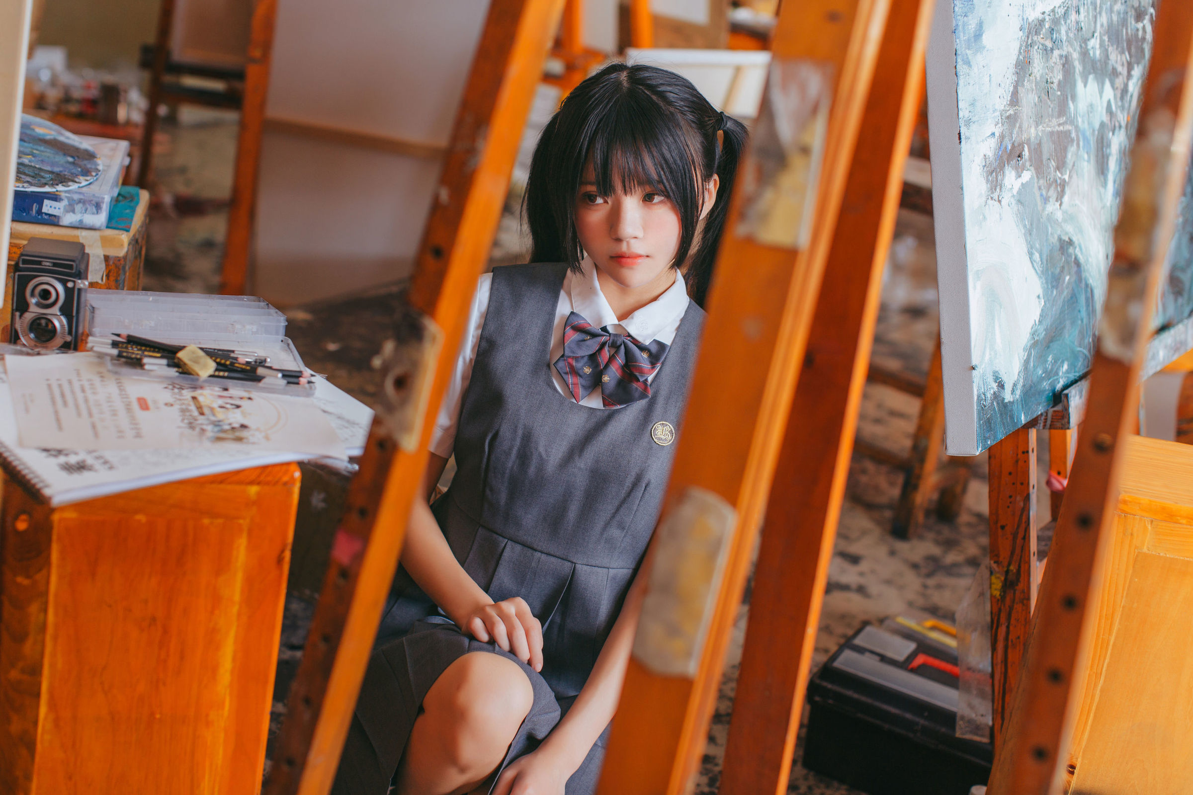 COSPLAY | 桜桃喵 – 画室少女 COS写真