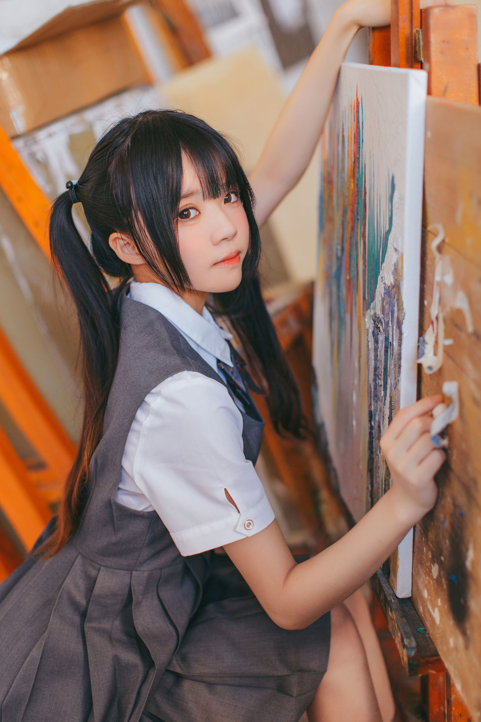 COSPLAY | 桜桃喵 – 画室少女 COS写真